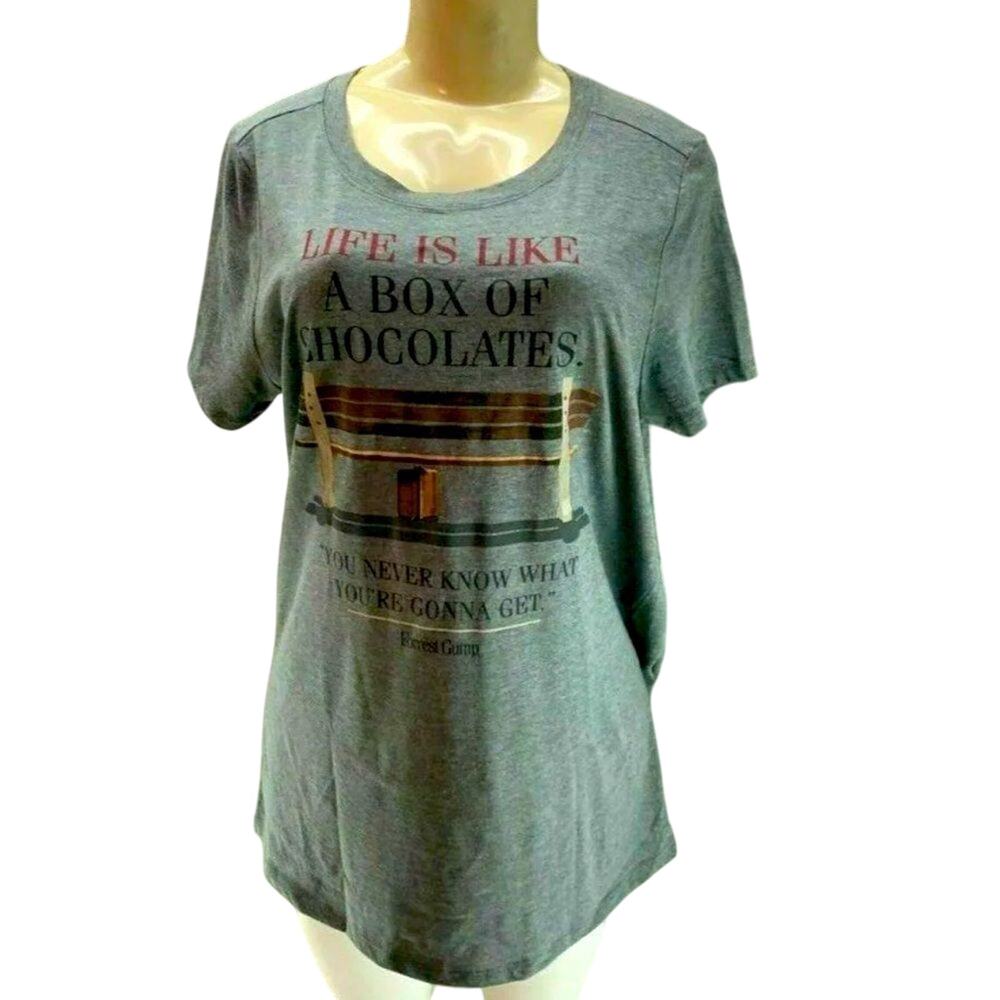 Forrest Gump Life is Like Graphic Short Sleeve T-shirt, Size L, New w/ Tag